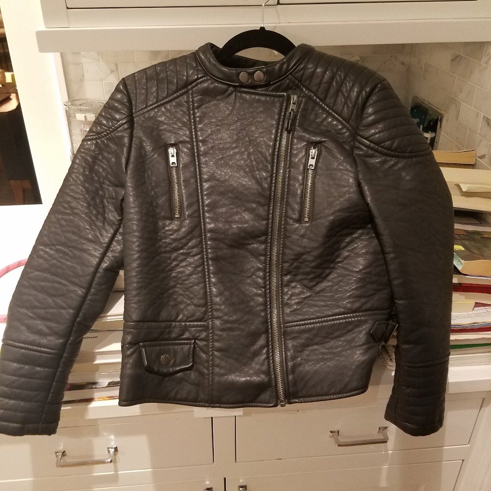 Zara Girls Faux Leather Jacket